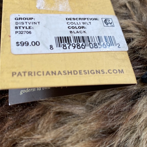 Patricia Nash Black Leather Wallet with Tassel - Picture 4 of 7